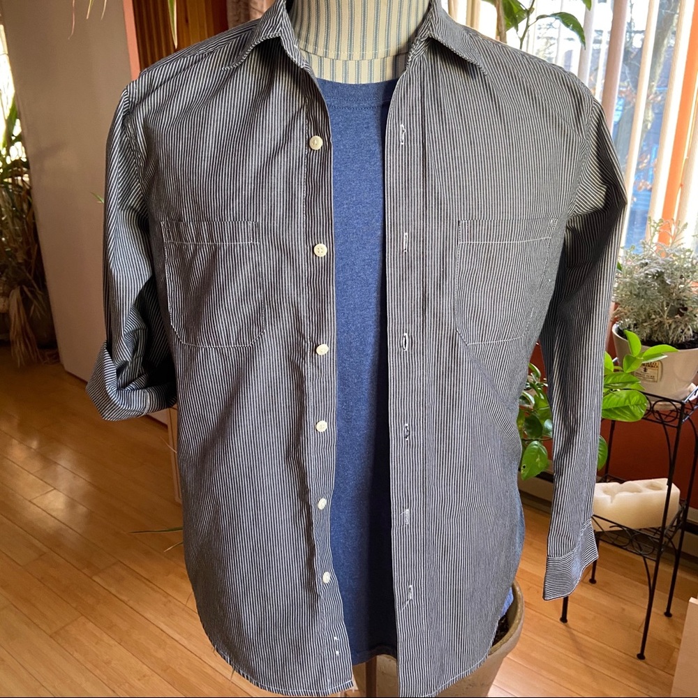 Spring + Mercer long sleeve striped button shirt
